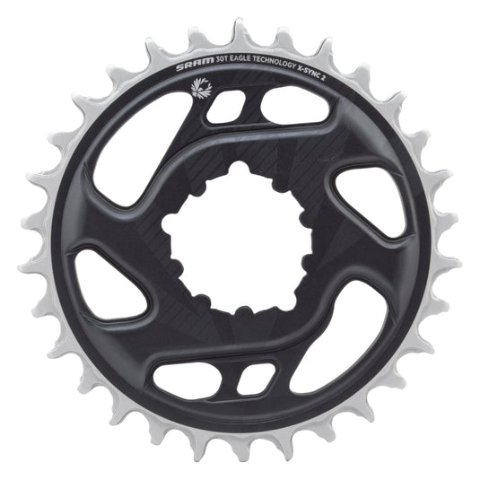 SRAM GX Eagle C1 Chainring Teeth: 30 Speed: 11/12 BCD: Direct Mount Aluminum Grey 3mm