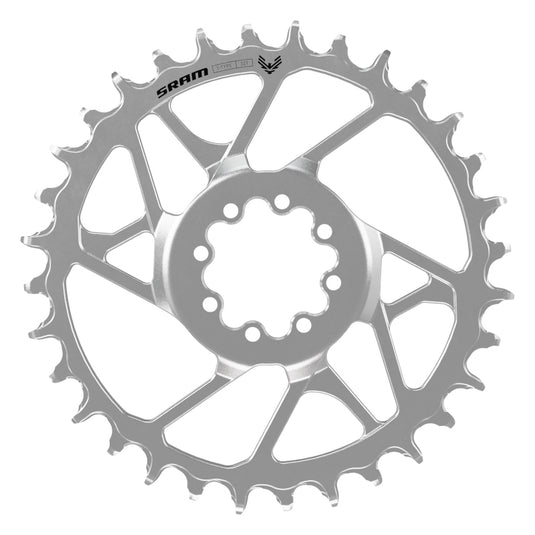 SRAM Eagle 90 T-Type Direct Mount Chainring - 34t 12-Speed 8-Bolt Direct Mount 3mm Offset Steel Silver
