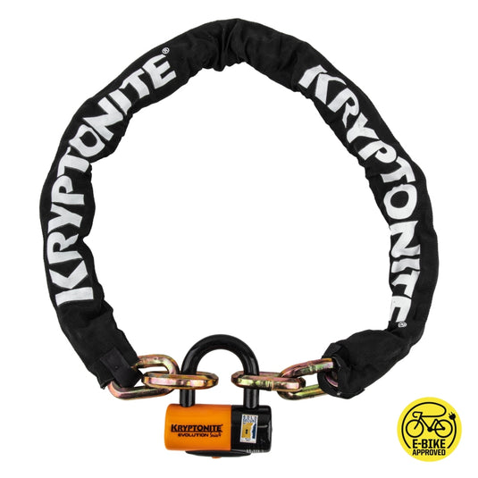Kryptonite New York Cinch Ring Chain 1213 Evolution Disc Lock 4.25' 130cm