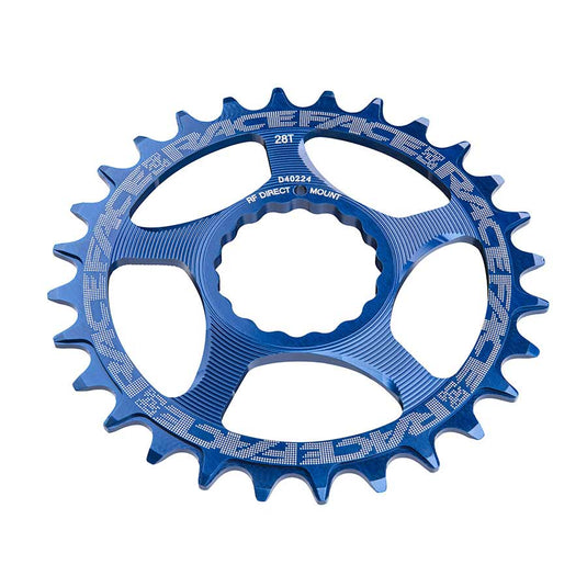 Raceface Cinch Direct Mount 34T Chainring 9-12sp BCD: Direct Mount 7075-T6 Aluminum Blue