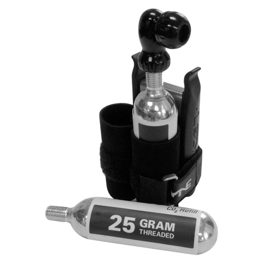 Lezyne Twin Drive Co2 Combo Kit Threaded PV/SV Black/Silver 2 - 25g 25G Kit