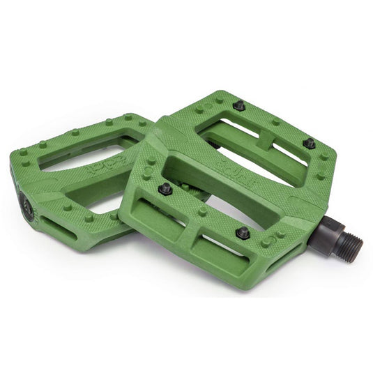 Eclat Contra Platform Pedals Body: Nylon Spindle: Cr-Mo 9/16'' Army Green Pair