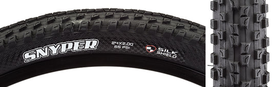 Maxxis Snyper Tire - 24 x 2.0 Clincher Folding Black Dual SilkShield
