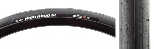 Maxxis High Road SL Tire - 700 x 25 Clincher Folding Black HYPR-S K2