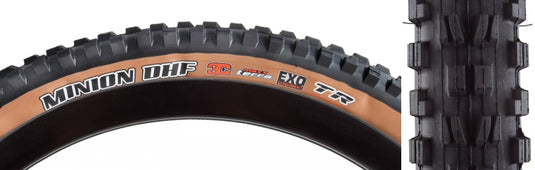 Maxxis Minion DHF Tire - 27.5 x 2.3 Tubeless Folding BLK/Dark Tan 3C MaxxTerra EXO