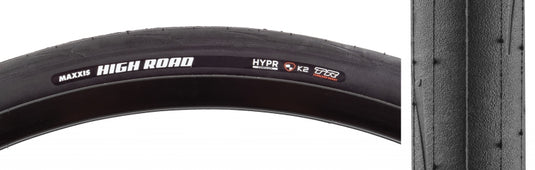 Maxxis High Road Tire - 700 x 28 Tubeless Folding Black HYPR K2 ONE70