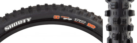 Maxxis Shorty Tire - 27.5 x 2.4 Tubeless Folding Black 3C Grip DD Wide Trail