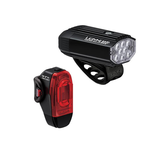 Lezyne Micro Drive 800+/KTV Drive Pro+ Headlight/Taillight Set - Black