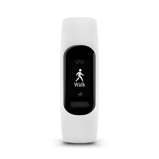 Garmin vivosmart 5 S/M Watch Watch Color: Black Wristband: White - Silicone
