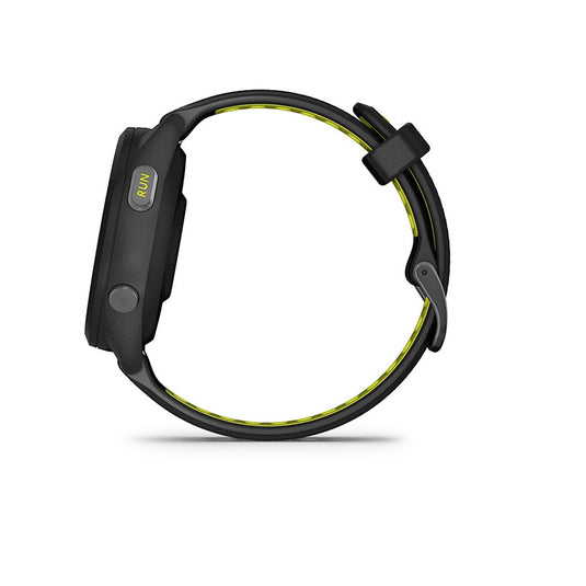 Garmin Forerunner 265S GPS Smartwatch - 42mm BLK Bezel Case BLK/Amp YLW Silicone Band