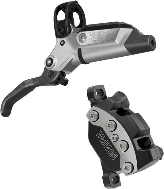 SRAM Maven Ultimate Disc Brake Lever - Front Rear Post Mount 4-Piston Carbon Lever Blade Ti Hardware Silver/BLK B1