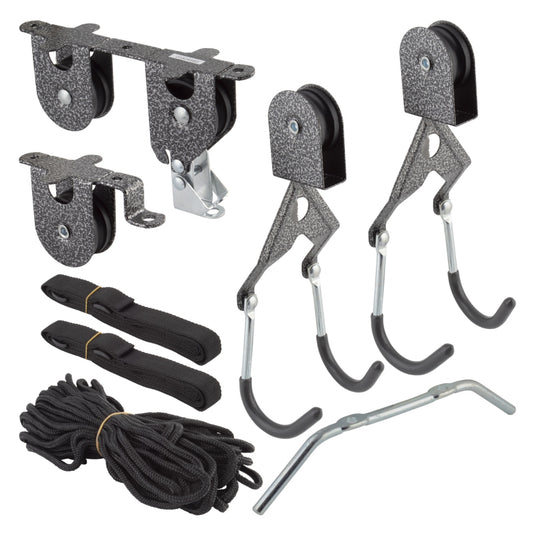 Delta Deluxe Ceiling Hoist Bike Storage Rack  -  1-Bike Utility Straps Included