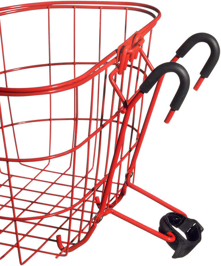 Load image into Gallery viewer, Nantucket Surfside Adult Wire D Handlebar Basket - Red
