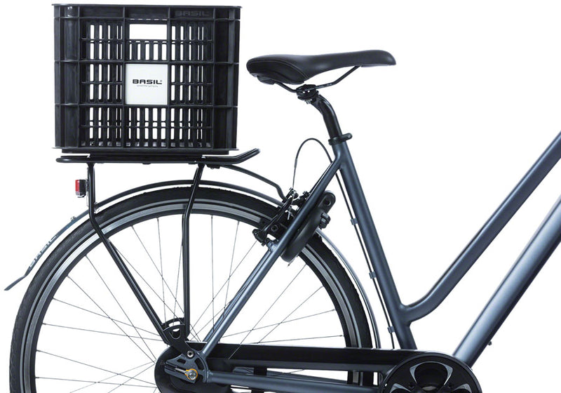 Load image into Gallery viewer, Basil Crate Basket - Large 40L Recycled Plastic Black
