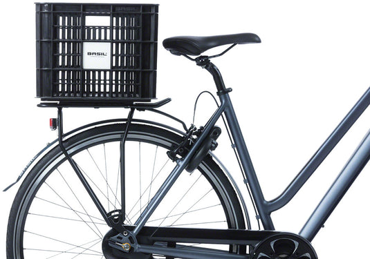 Basil Crate Basket - Large 40L Recycled Plastic Black