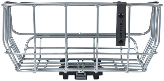 Basil Portland Rear Basket - MIK Mount Aluminum Silver