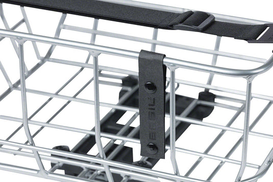 Basil Portland Rear Basket - MIK Mount Aluminum Silver