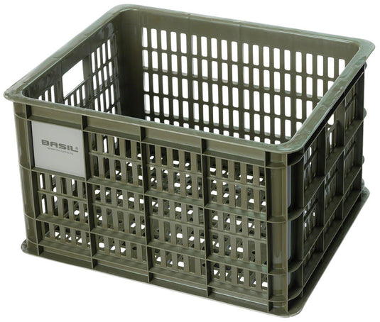Basil Bicycle Crate M 29.5L Recycled Synthetic Moss Green