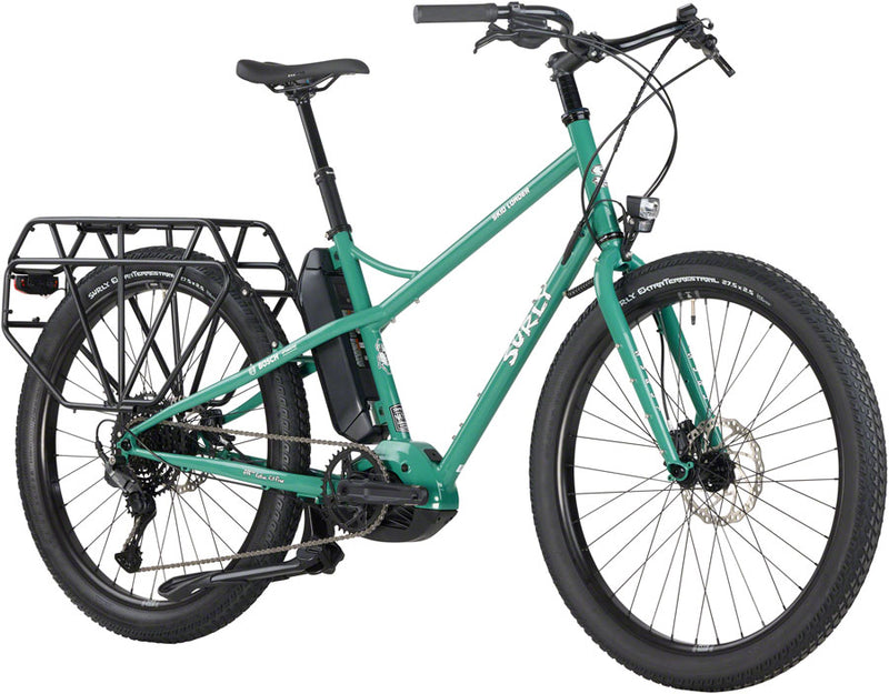 Load image into Gallery viewer, Surly Skid Loader Cargo Ebike - 27.5'' Steel Illegal Smile Green Small
