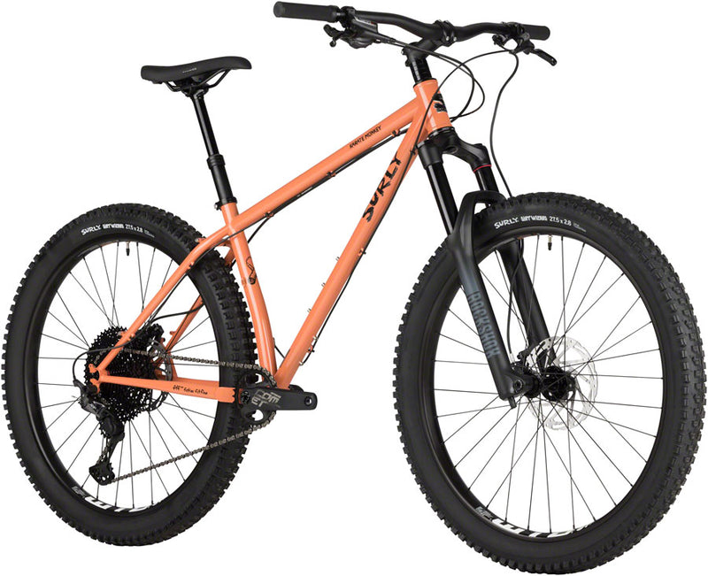 Load image into Gallery viewer, Surly Karate Monkey Front Suspension Bike - 27.5" Steel Peach Salmon Sundae Large
