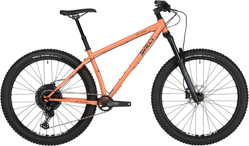Load image into Gallery viewer, Surly Karate Monkey Front Suspension Bike - 27.5" Steel Peach Salmon Sundae Medium
