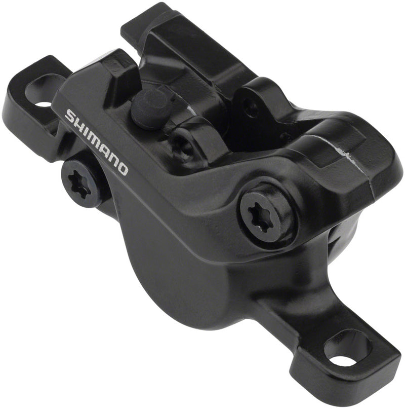 Load image into Gallery viewer, Shimano BR-MT500 Disc Brake Caliper - 2-piston Post Mount Resin Pads Front Rear BLK
