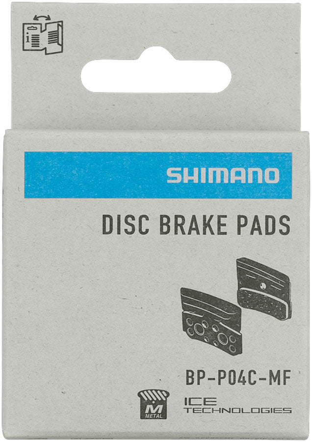 Load image into Gallery viewer, Shimano P04C-MF Disc Brake Pads Springs - Metal Compound Finned Aluminum Stainless Steel Back Plate One Pair
