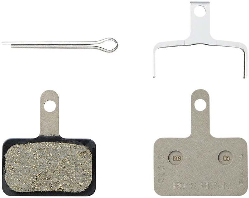 Load image into Gallery viewer, Shimano B05S-RX Disc Brake Pad Spring - Resin Compound Stainless Steel Back Plate Box/25 pair
