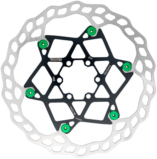 Galfer Floating Wave Disc Brake Rotor - 180mm x 2.0mm 6-Bolt Green