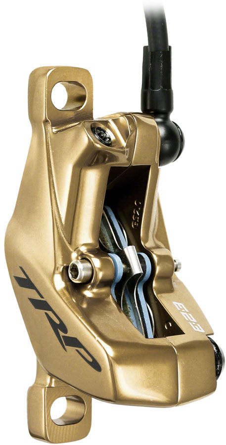 Load image into Gallery viewer, TRP EVO Pro HD-M9040 Disc Brake Lever - Left/Front Rear 1900mm Hose Post Mount 4-Piston Gold
