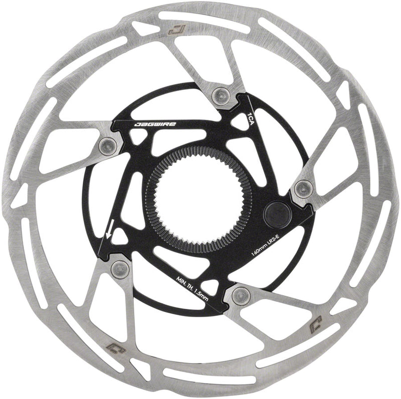 Load image into Gallery viewer, Jagwire Pro LR2-E Ebike Disc Brake Rotor Magnet - 160mm Center Lock Silver/BLK
