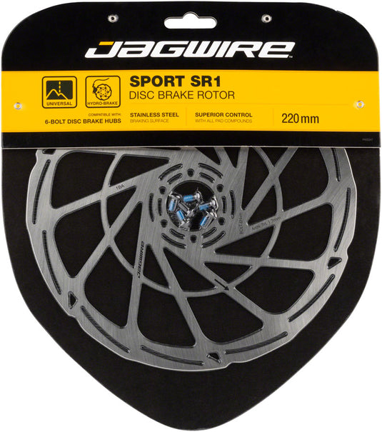 Jagwire Sport SR1 Disc Brake Rotor - 220mm 6-Bolt Silver