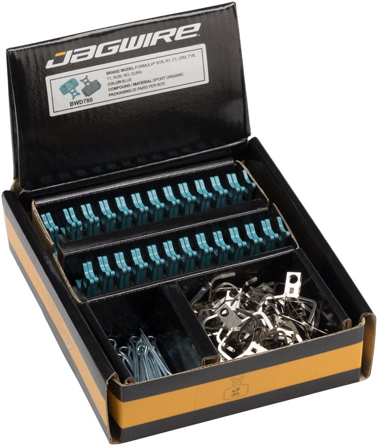 Load image into Gallery viewer, Jagwire Sport Organic Disc Brake Pads - For Formula C1 CR3 Cura Mega R1/R1R RO/ROR RX T1 Bulk Box of 25
