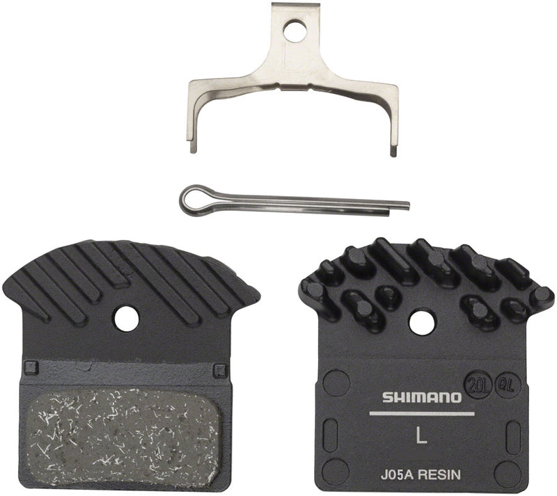 Load image into Gallery viewer, Shimano J05A-RF Disc Brake Pad Spring - Resin Compound Finned Aluminum Back Plate Box/25 pair
