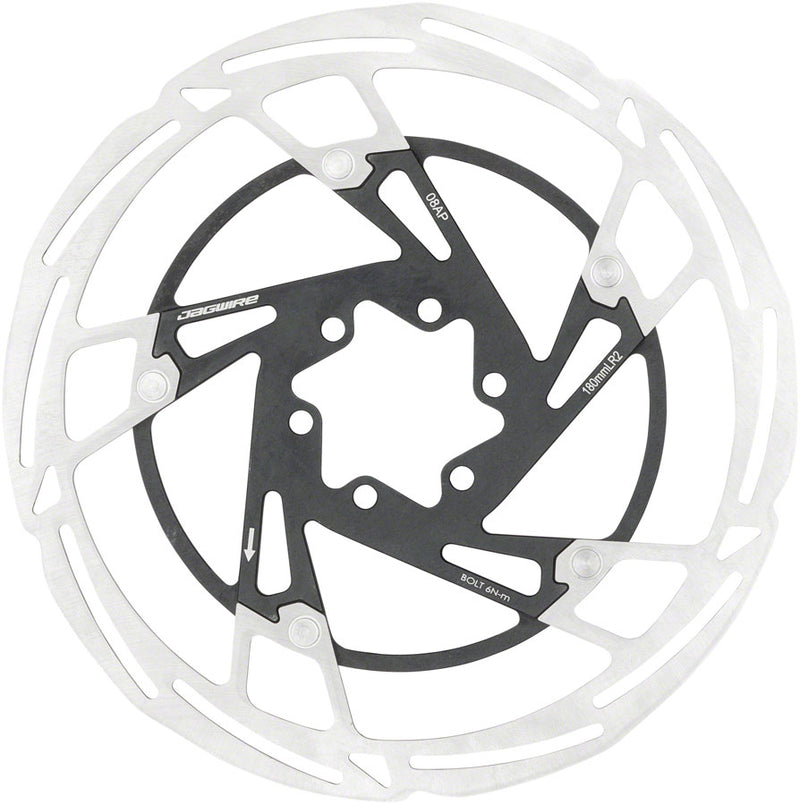 Load image into Gallery viewer, Jagwire Pro LR2 Disc Brake Rotor - 180mm 6-Bolt Silver/Black
