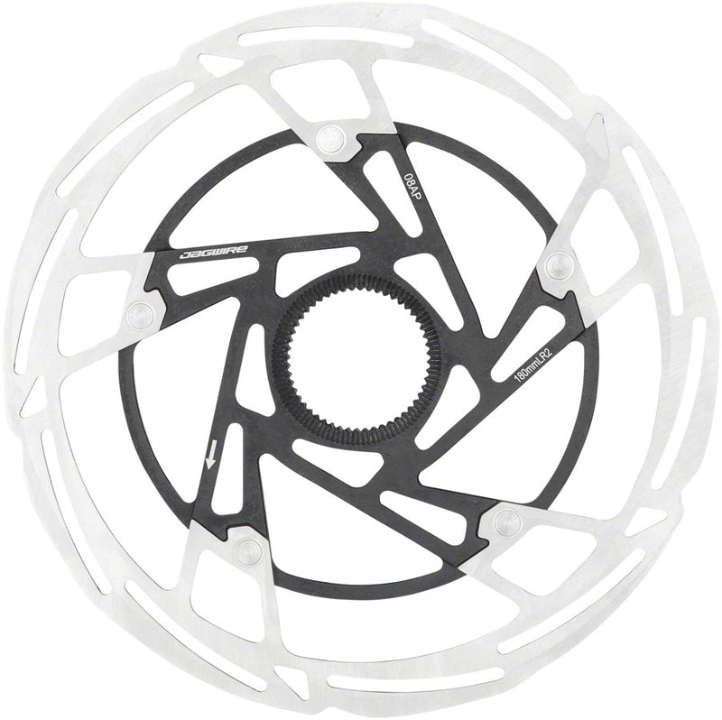 Load image into Gallery viewer, Jagwire Pro LR2 Disc Brake Rotor - 180mm Center Lock Silver/Black
