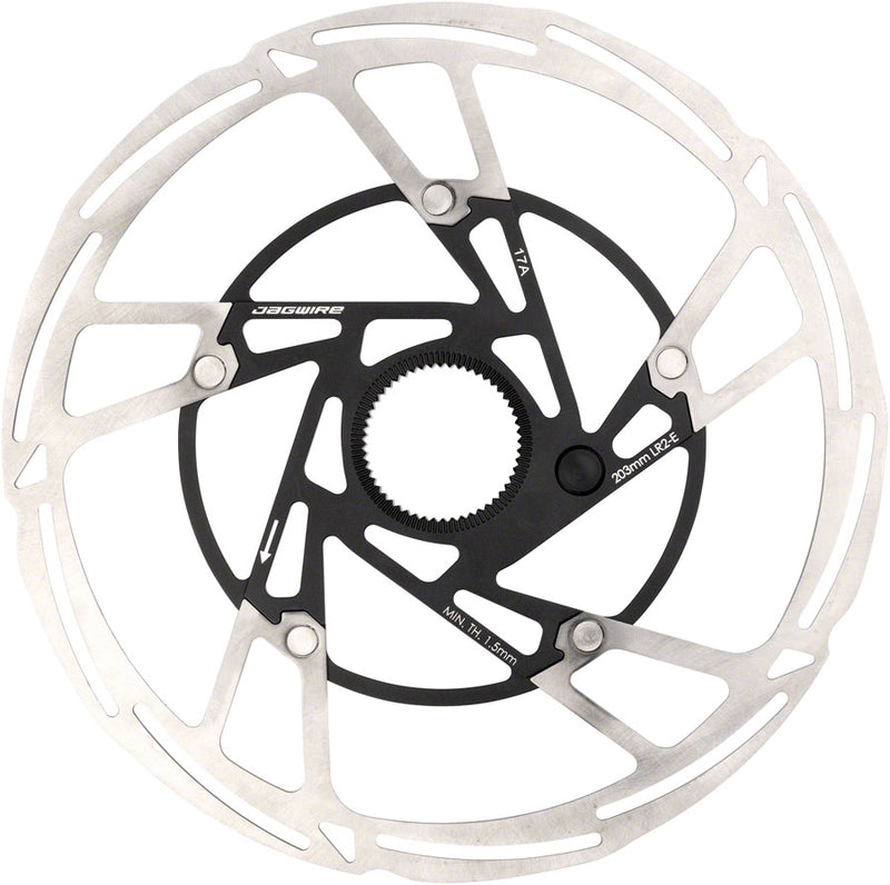 Load image into Gallery viewer, Jagwire Pro LR2-E Ebike Disc Brake Rotor Magnet - 203mm Center Lock Silver/BLK
