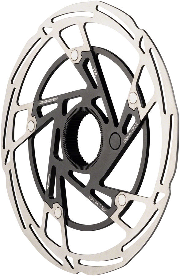 Load image into Gallery viewer, Jagwire Pro LR2-E Ebike Disc Brake Rotor Magnet - 180mm Center Lock Silver/BLK
