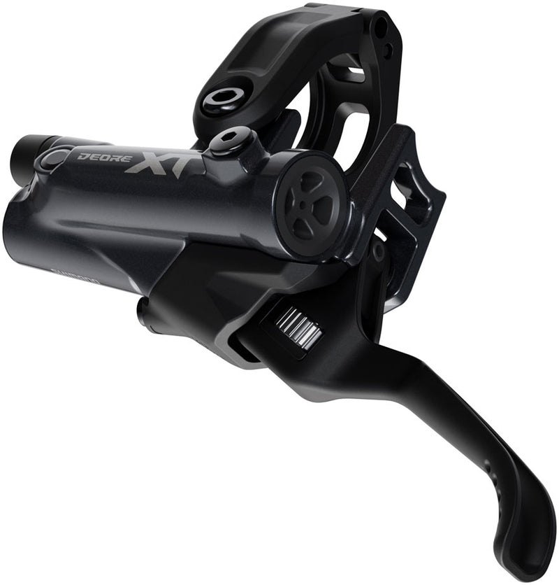 Load image into Gallery viewer, Shimano Deore XT M8200 Disc Brake Lever - Left/Front Post Mount 2-Piston Caliper SM-BH90-SBM Hose Fin Metal Pads BLK
