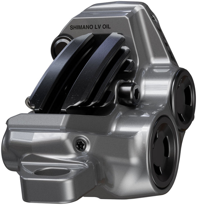 Load image into Gallery viewer, Shimano XTR M9220 Enduro Disc Brake Lever - Left/Front Post Mount 4-Piston Caliper SM-BH90-SBM Hose Finned Metal Pads Gray
