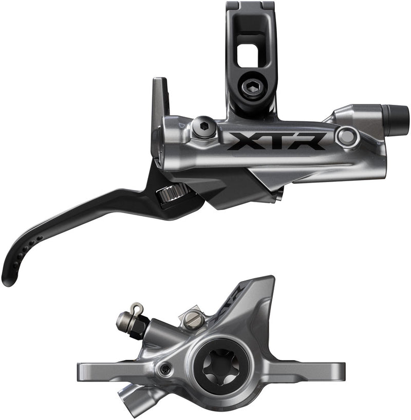 Load image into Gallery viewer, Shimano XTR BR-M9200 Disc Brake BL-M9220 Lever - Right/Rear Post Mount 2-Piston Caliper SM-BH90-SS Hose Metal Pads Gray

