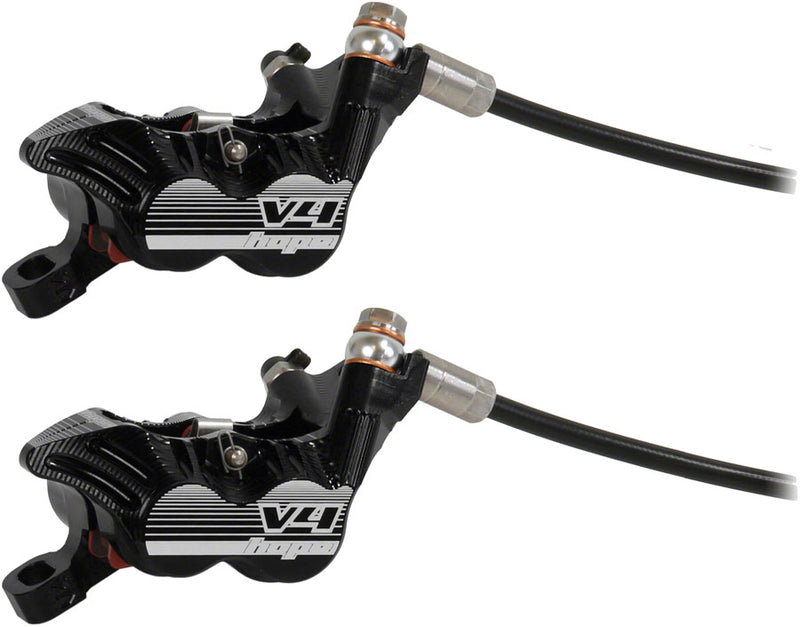 Load image into Gallery viewer, Hope Tech 3 V4 Duo Disc Brake Lever - Right Hand Front Rear Hydraulic Post Mount BLK
