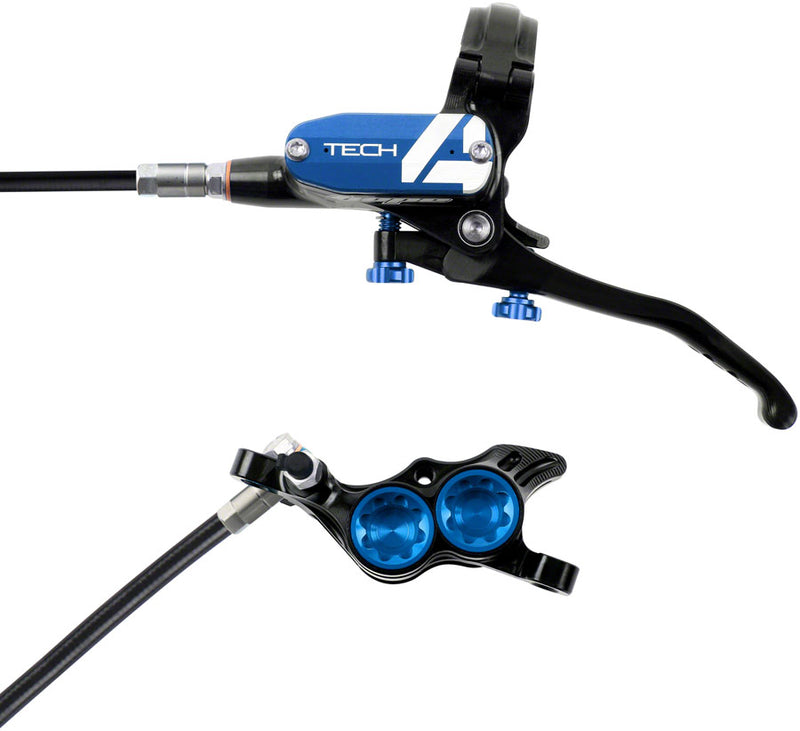 Load image into Gallery viewer, Hope Tech 4 E4 Disc Brake and Lever Set - Front Hydraulic Post Mount Blue
