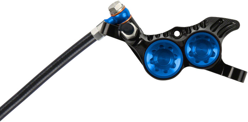 Load image into Gallery viewer, Hope Tech 4 V4 Disc Brake and Lever Set - Front Hydraulic Post Mount Blue

