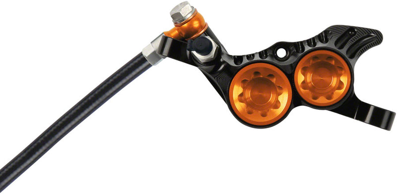 Load image into Gallery viewer, Hope Tech 4 V4 Disc Brake and Lever Set - Front Hydraulic Post Mount Orange
