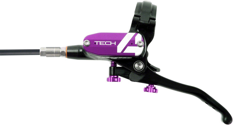 Load image into Gallery viewer, Hope Tech 4 V4 Disc Brake and Lever Set - Front Hydraulic Post Mount Purple
