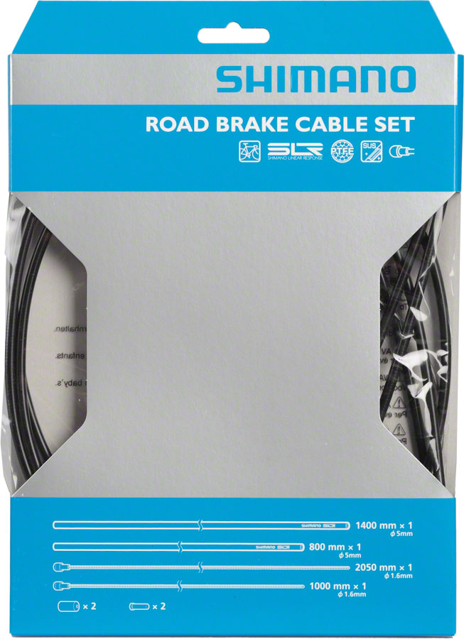 Load image into Gallery viewer, Shimano Road PTFE Brake Cable and Housing Set Black
