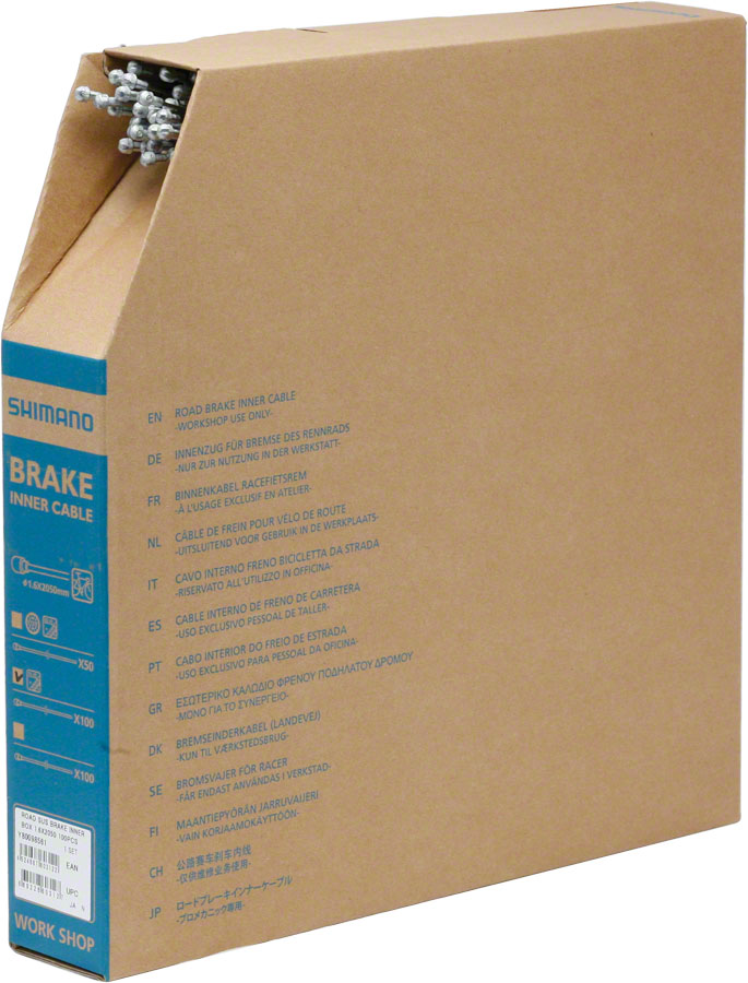 Load image into Gallery viewer, Shimano Stainless Road Brake Cable - 1.6 x 2050mm Filebox of 100
