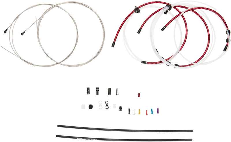 Load image into Gallery viewer, Jagwire Road Elite Link Brake Cable Kit SRAM/Shimano Ultra-Slick Uncoated Cables Red
