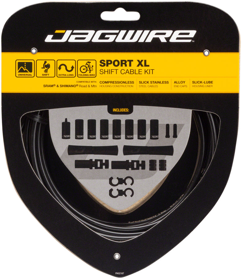 Load image into Gallery viewer, Jagwire Sport XL Shift Cable Kit SRAM/Shimano Black
